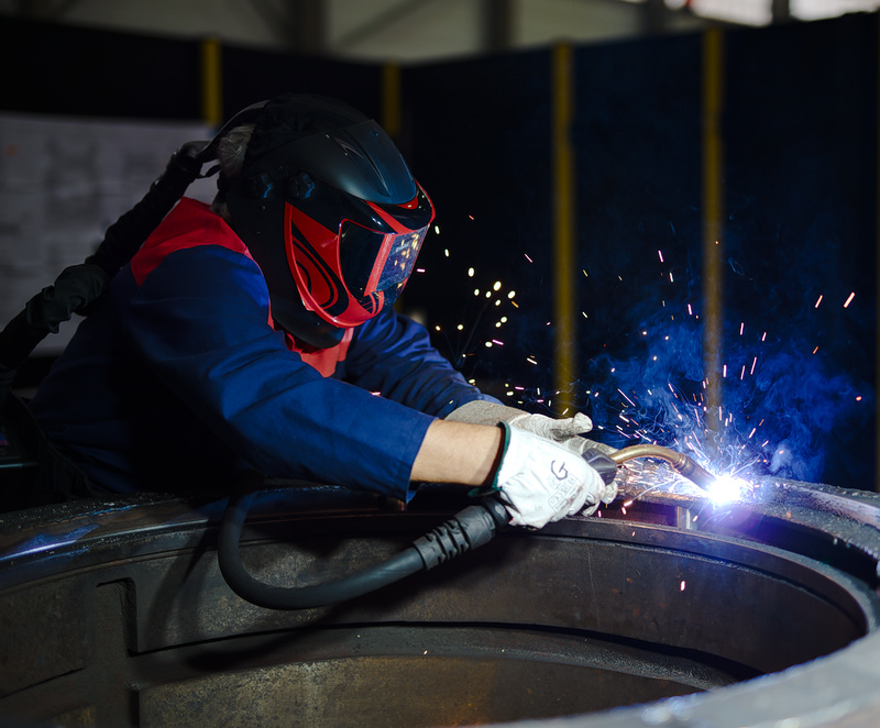 Welded fabrication area